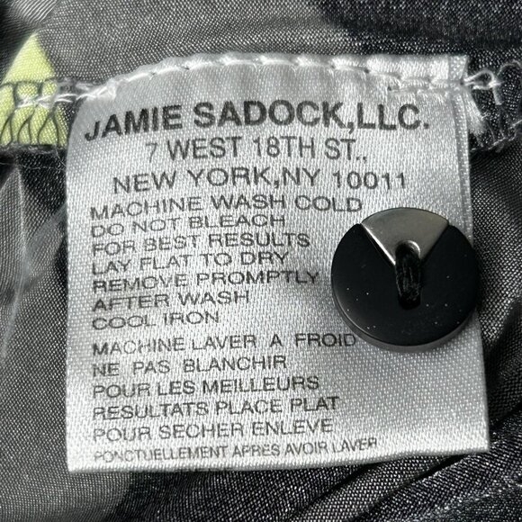 Jamie Sadock Polo Shirt Womens Medium Black Neon Abstract Golf Stretch Tennis - Picture 6 of 11